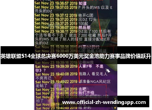 英雄联盟S14全球总决赛6000万美元奖金池助力赛事品牌价值跃升