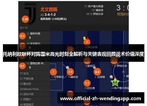 托纳利欧联杯对阵国米高光时刻全解析与关键表现回顾战术价值深度